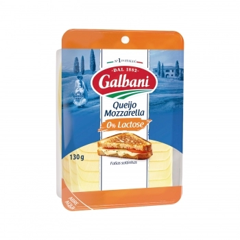 QUEIJO MUSSARELA ZERO LACTOSE FATIADO 130G GALBANI - CAIXA COM 28
