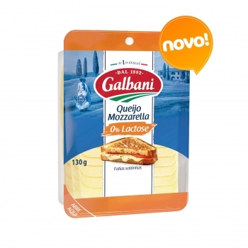 QUEIJO MUSSARELA ZERO LACTOSE FATIADO 130G GALBANI - CAIXA COM 28