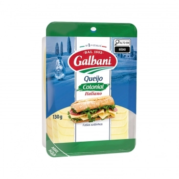 QUEIJO COLONIAL ITALIANO FATIADO 130G GALBANI - CAIXA COM 28