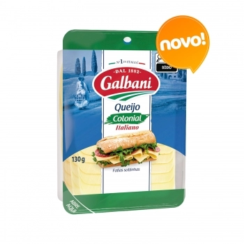 QUEIJO COLONIAL ITALIANO FATIADO 130G GALBANI - CAIXA COM 28
