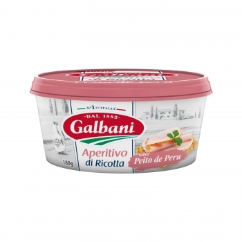 APERITIVO CREME DE RICOTA SABOR PEITO DE PERU 180G GALBANI - CAIXA COM 12
