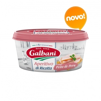 APERITIVO CREME DE RICOTA SABOR PEITO DE PERU 180G GALBANI - CAIXA COM 12