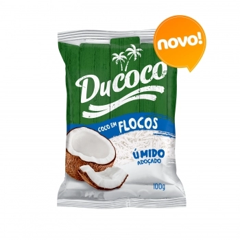 COCO EM FLOCOS ÚMIDO ADOÇADO 100G DUCOCO