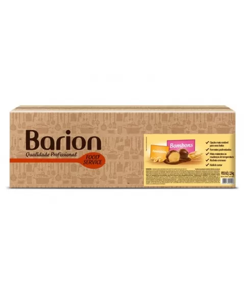 BOMBOM CHOCOLATE PRETO RECHEIO SABOR AMENDOIM 2,3 KG - BARION