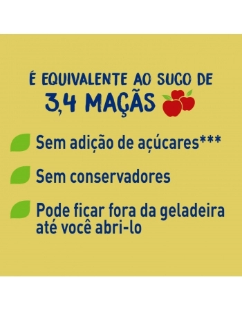 SUCO INTEGRAL DE MAÇÃ AMBIENTE 300 ML NATURAL ONE