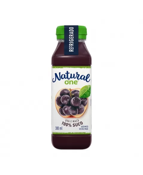 SUCO DE UVA E MAÇÃ REFRIGERADO 300 ML NATURAL ONE