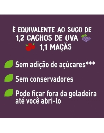 SUCO DE UVA E MAÇÃ AMBIENTE 300 ML NATURAL ONE