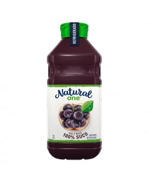 SUCO DE UVA E MAÇÃ REFRIGERADO 2 L NATURAL ONE