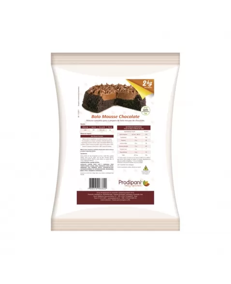 PRÉ MISTURA BOLO MOUSSE CHOCOLATE 2 KG PRODIPANI