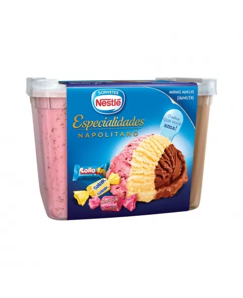 SORVETE ESPECIALIDADES NAPOLITANO POTE 1,5 L NESTLÉ