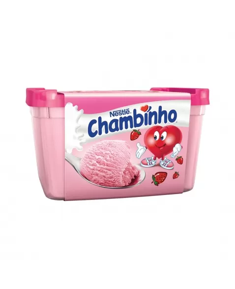 SORVETE CHAMBINHO MORANGO 1 L NESTLÉ