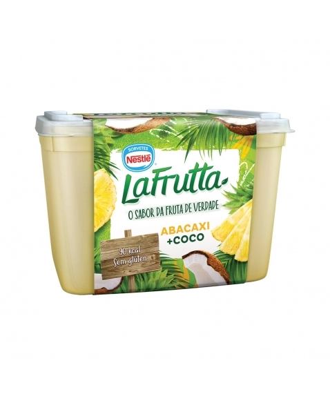 Sorvete LAFRUTTA Abacaxi + Coco 1 Litro