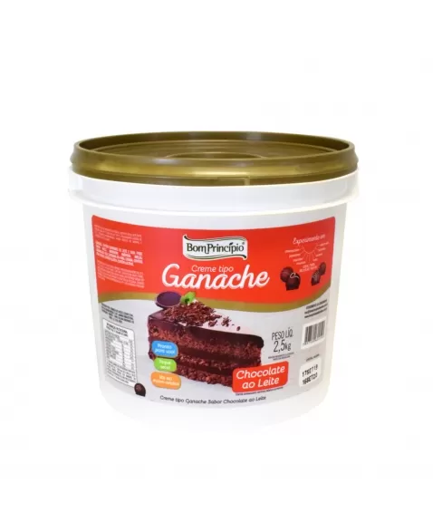 GANACHE CHOCOLATE AO LEITE 2,5 KG BOM PRINCÍPIO