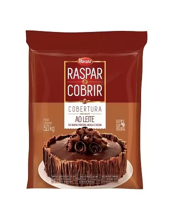CONFEITEIRO COBERTURA RASPAR E COBRIR BARRA CHOCOLATE AO LEITE 5 KG - HARALD